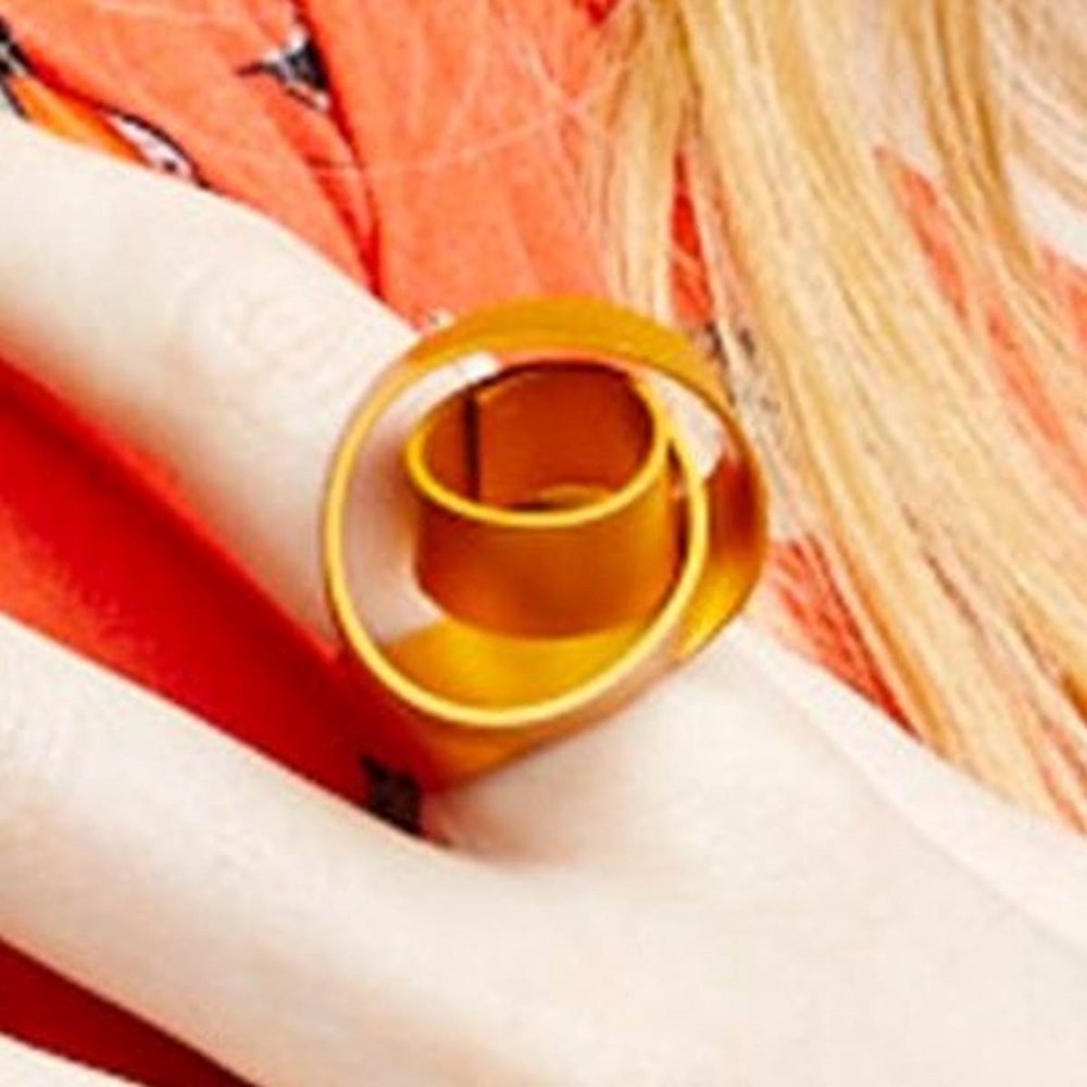 Ring | Thick knot | orange & yellow