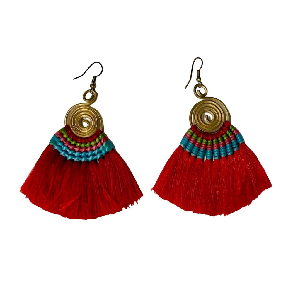 Earrings | Silk tassle | assorted colours