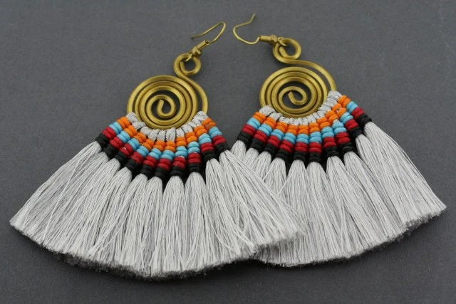 Earrings | Silk tassle | assorted colours