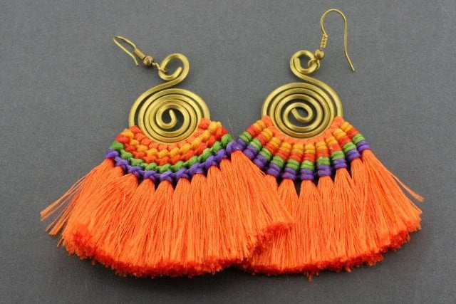 Earrings | Silk tassle | assorted colours