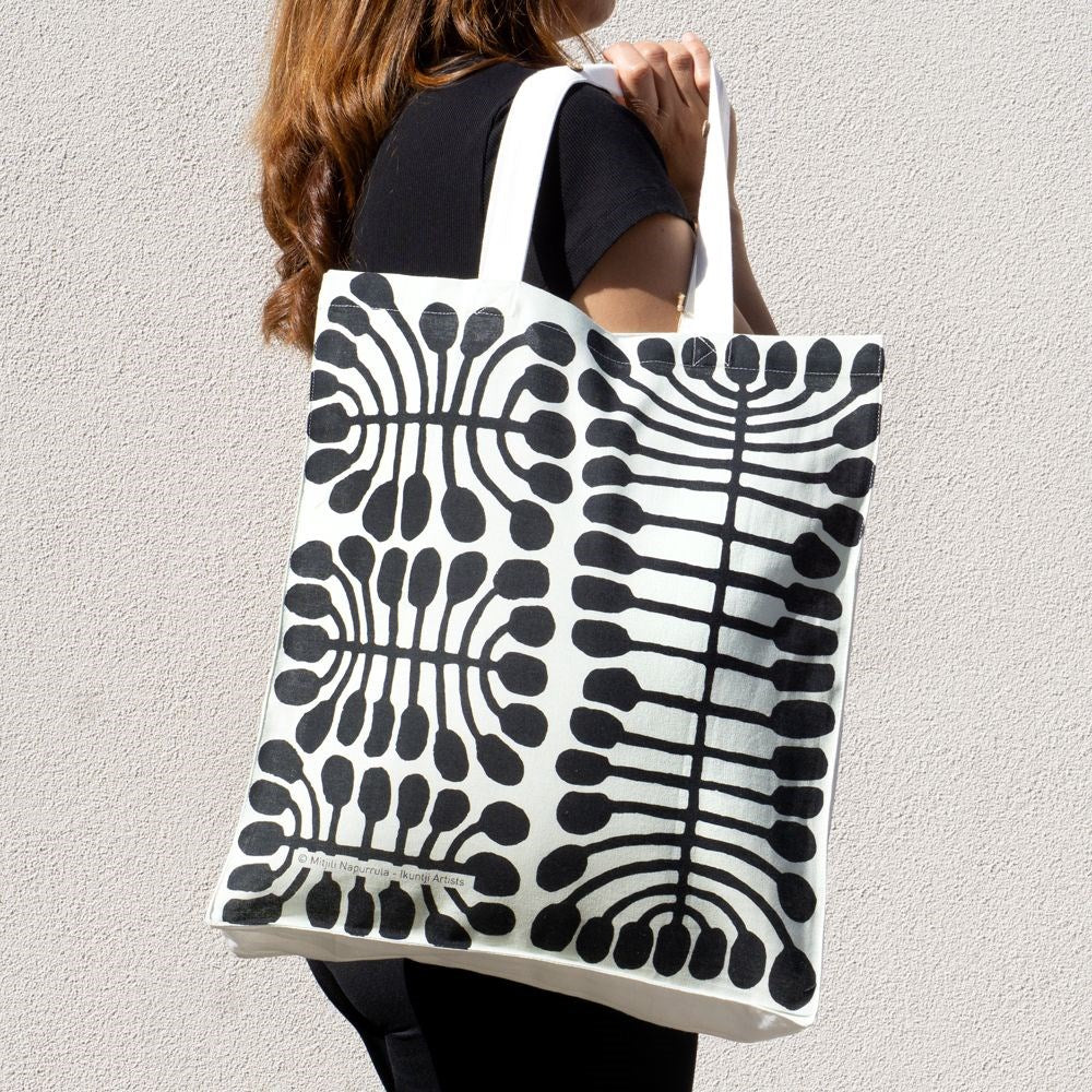 Tote Bag | Mitjili Napurrula | Black on White