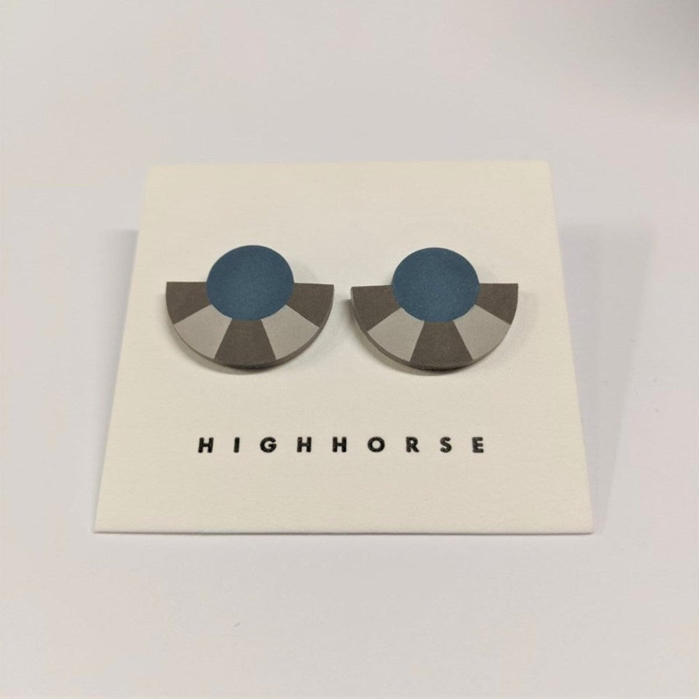 Earrings | striped arc studs | Highhorse by Helena Shipway