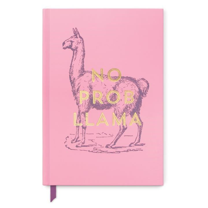 Hard cover notebook | No prob llama | pink