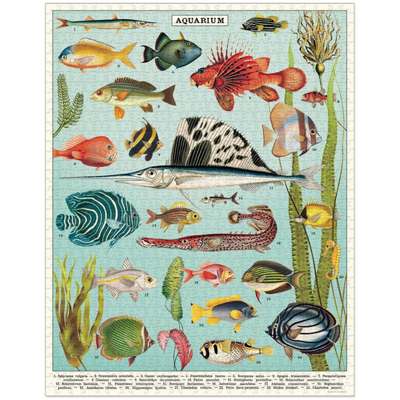 Puzzle | Vintage aquarium fish | 1000 pieces