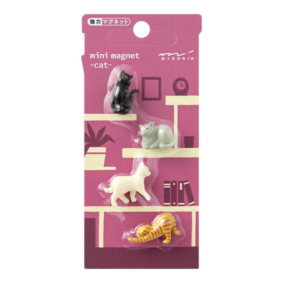 Mini magnet set | cats | set of 4