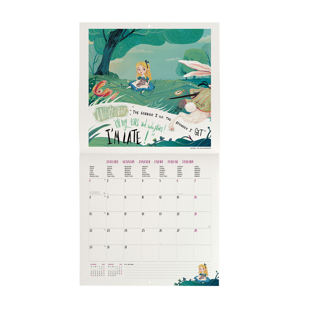 2024 wall calendar | Alice In Wonderland | medium