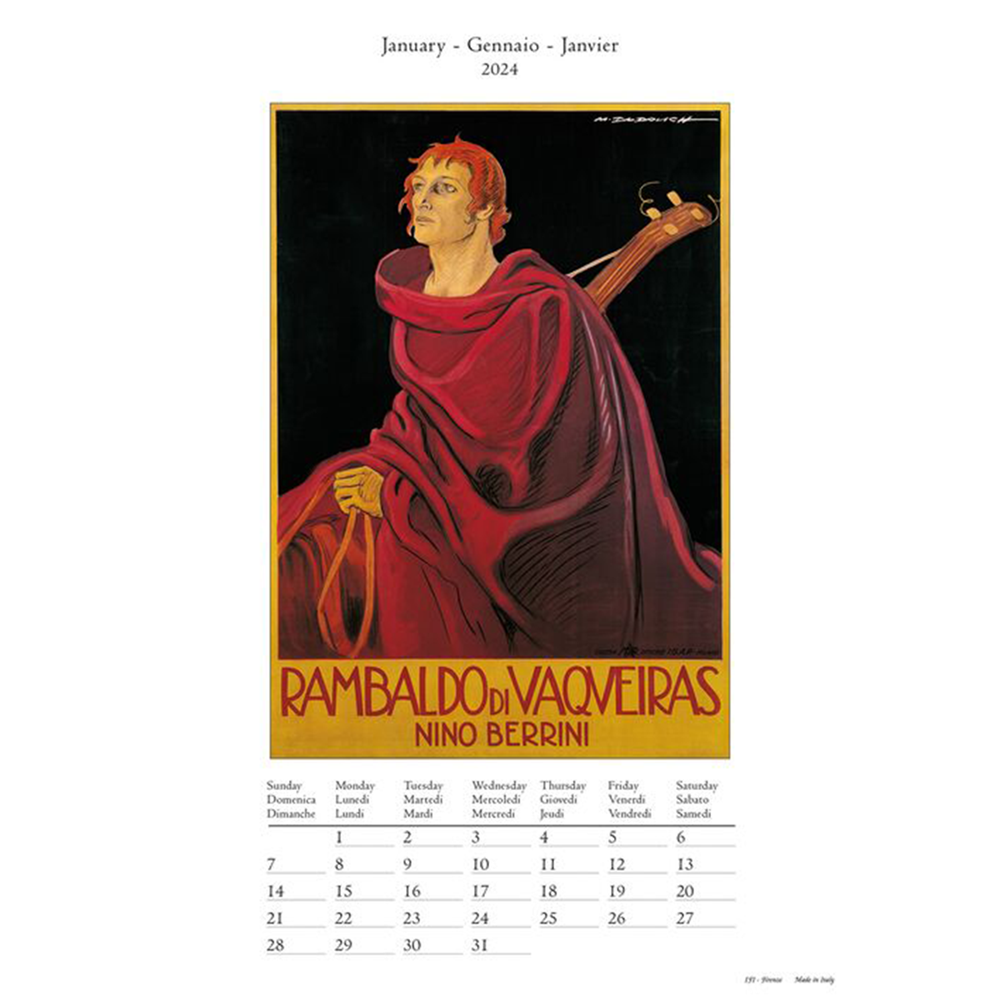 2024 wall calendar | opera | medium