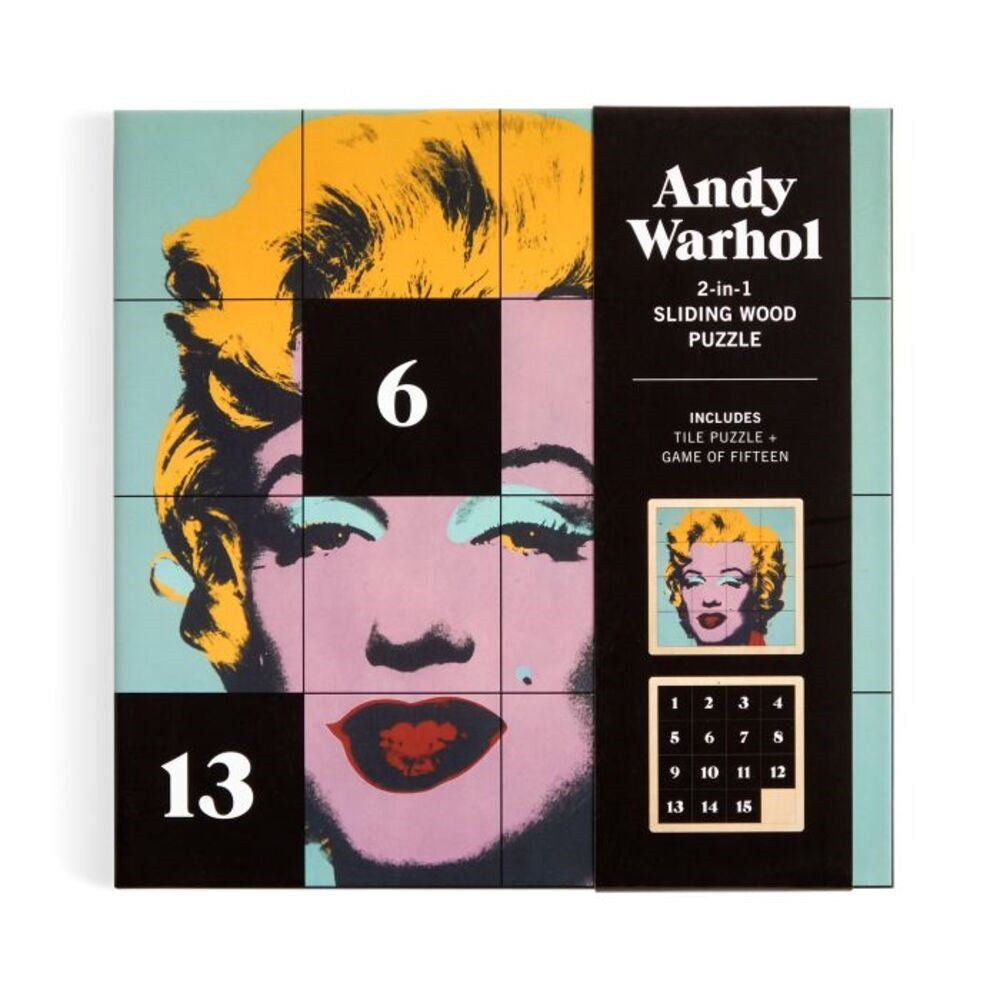 Sliding Wood Puzzle | Andy Warhol Marilyn | 2 in 1