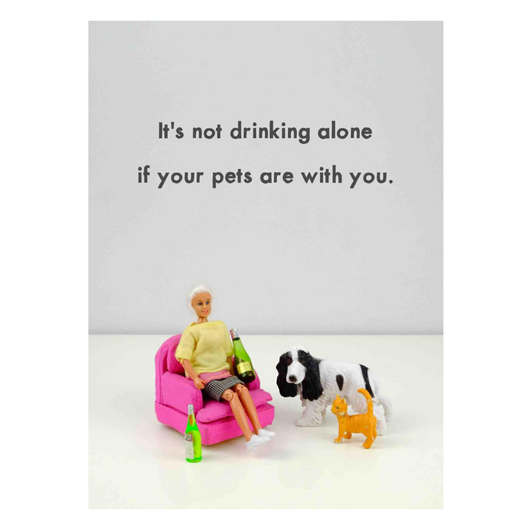 Greeting card | drinking with pets | all occasions