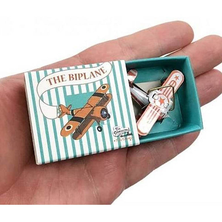 Biplane | Mini Matchbox Tin Toy