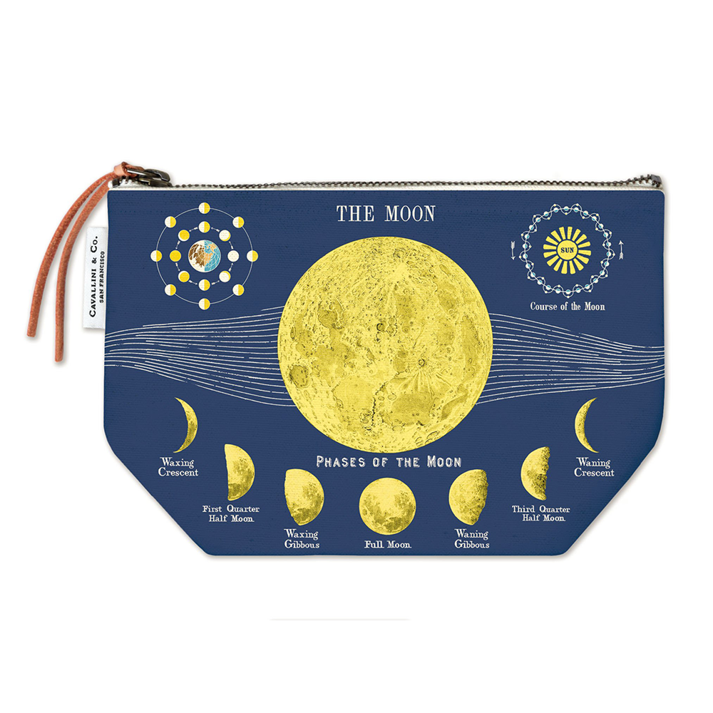 Zipper pouch | Moon chart