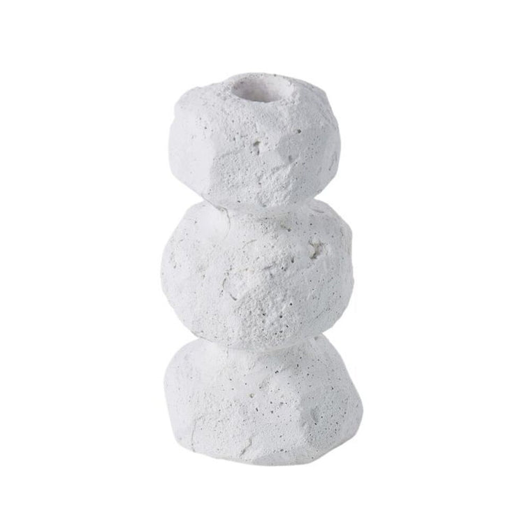 Candle holder | organic white | cement