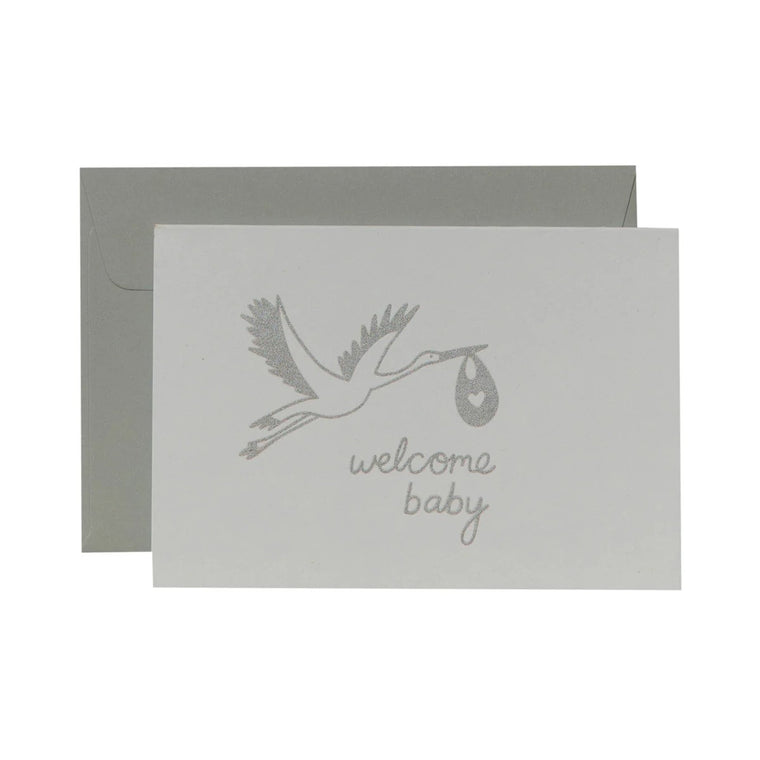 Greeting card | Welcome baby stork | all occasions