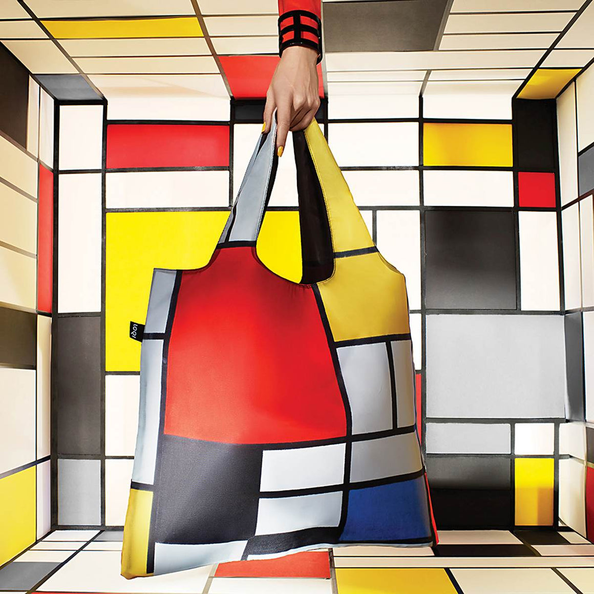 Shopping bag | LOQI | Composition by Piet Mondrian