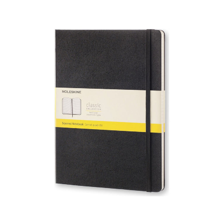 Hardcover notebook | Moleskine | square grid | extra large | black