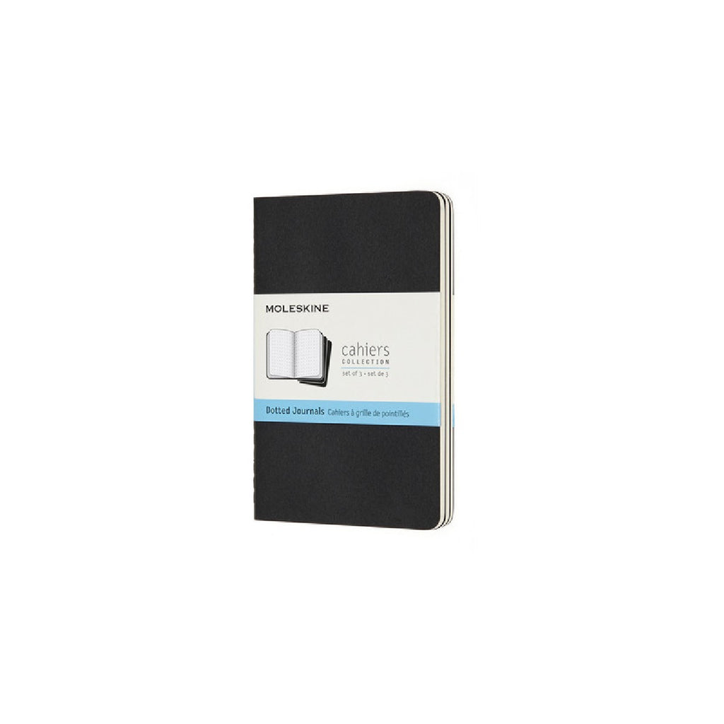 Softcover notebook set | Moleskine Cahier | dot grid | pocket | black