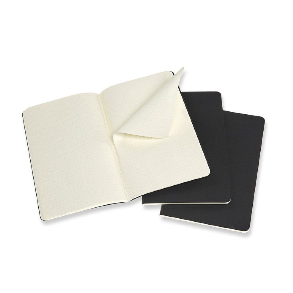 Softcover notebook set | Moleskine Cahier | dot grid | large | black