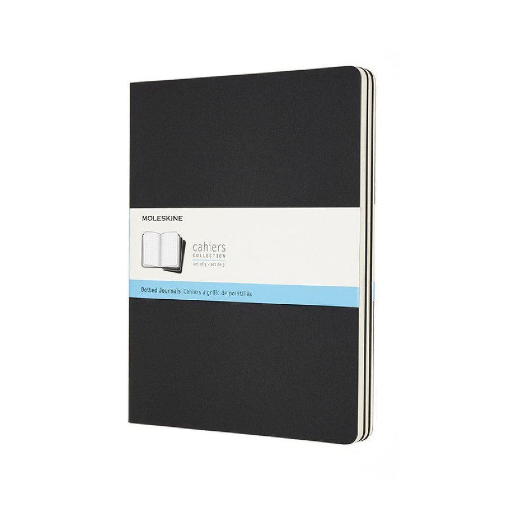 Softcover notebook set | Moleskine Cahier | dot grid | extra large | black