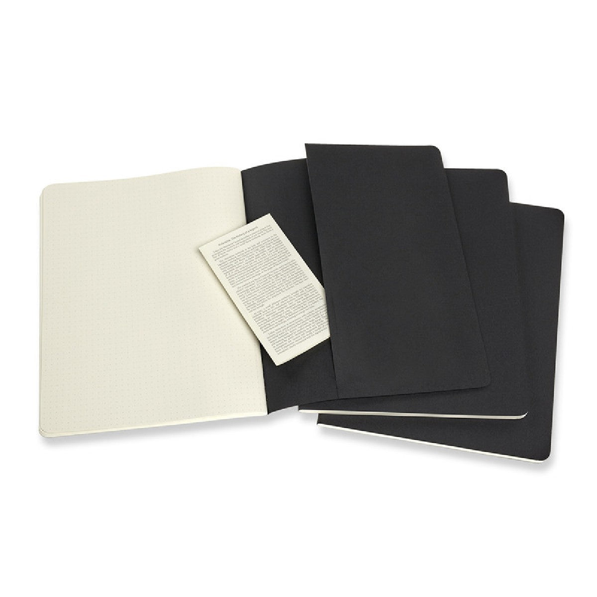 Softcover notebook set | Moleskine Cahier | dot grid | extra large | black