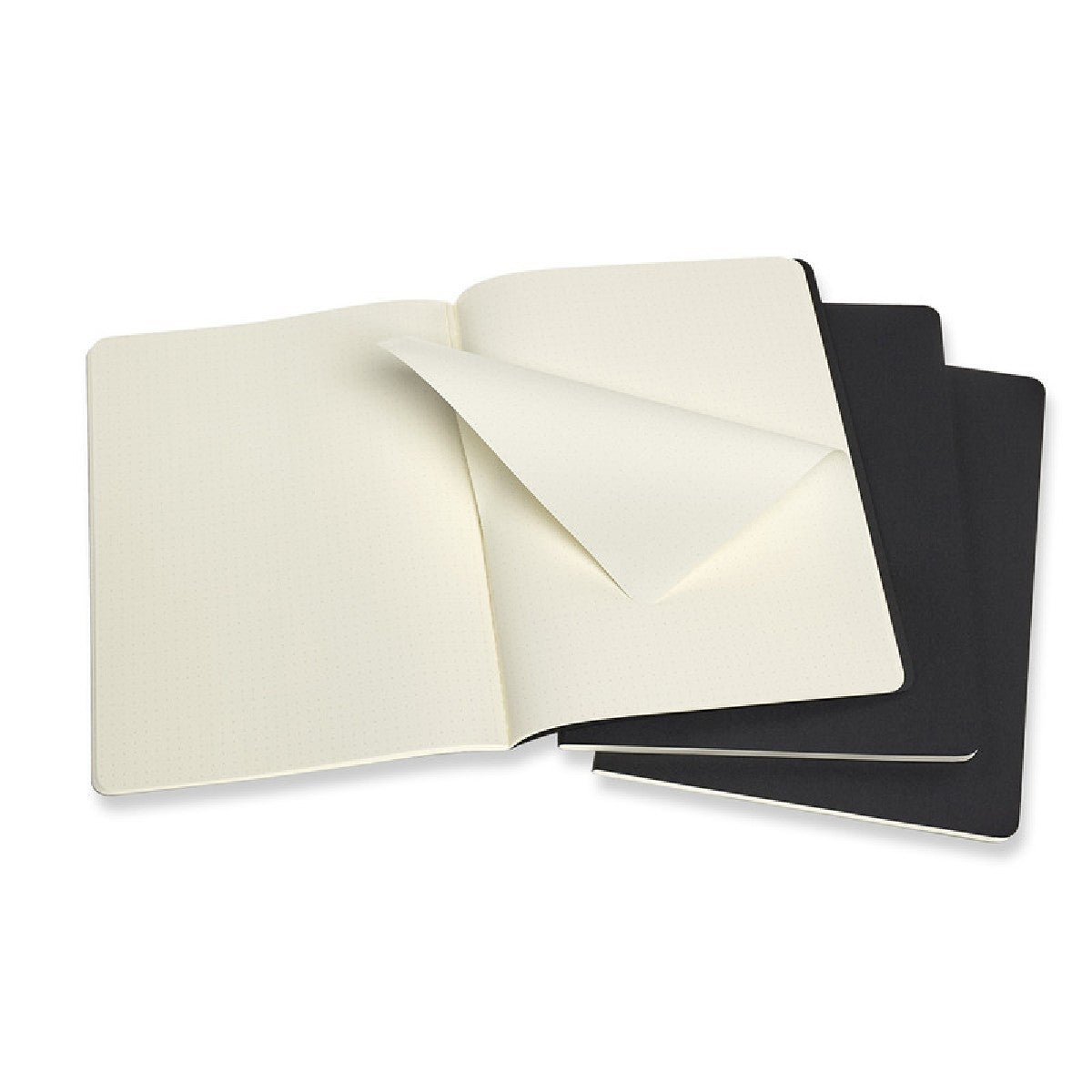 Softcover notebook set | Moleskine Cahier | dot grid | extra large | black
