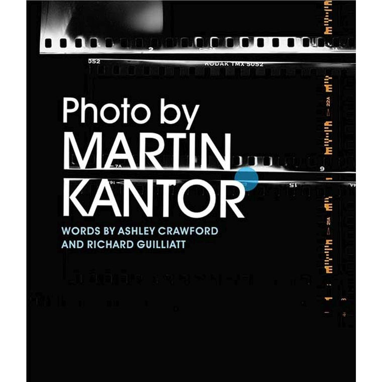 A book cover with cover black and white photo of traditional photographic film negatives close up. Cover text reads “ Photo by Martin Kantor. Words by Ashley Crawford and Richard Guilliatt” 