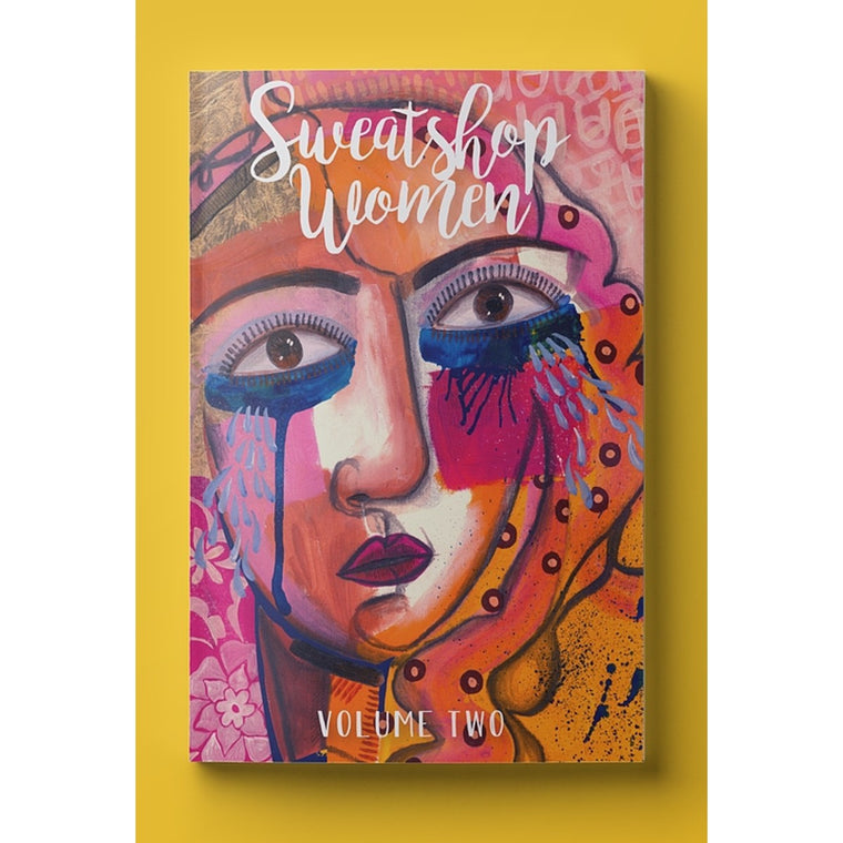 Image of book cover featuring an abstract painting of a crying woman.