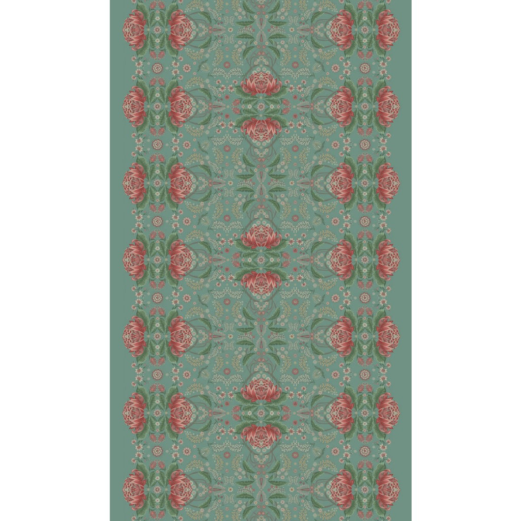 Linen tablecloth | bush bouquet | teal | 150 x 250 cm
