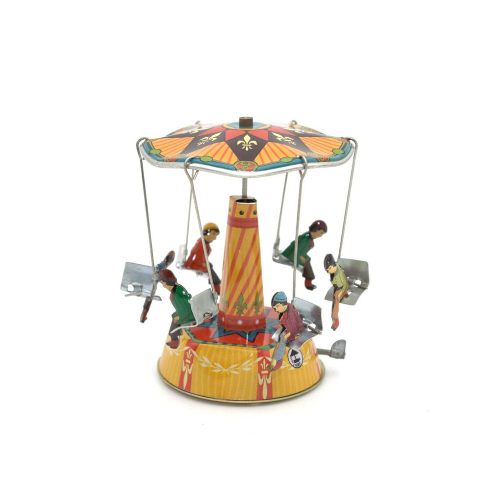 Carousel with swings | Wind up tin toy