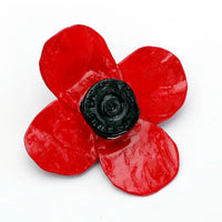 Brooch | Remembrance poppy | Trench art by Martin de Ruyter
