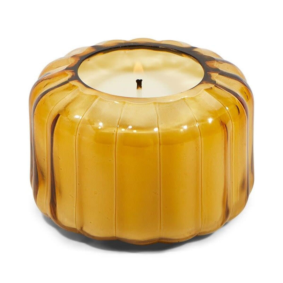 Candle | Paddywax ribbed glass | Golden ember
