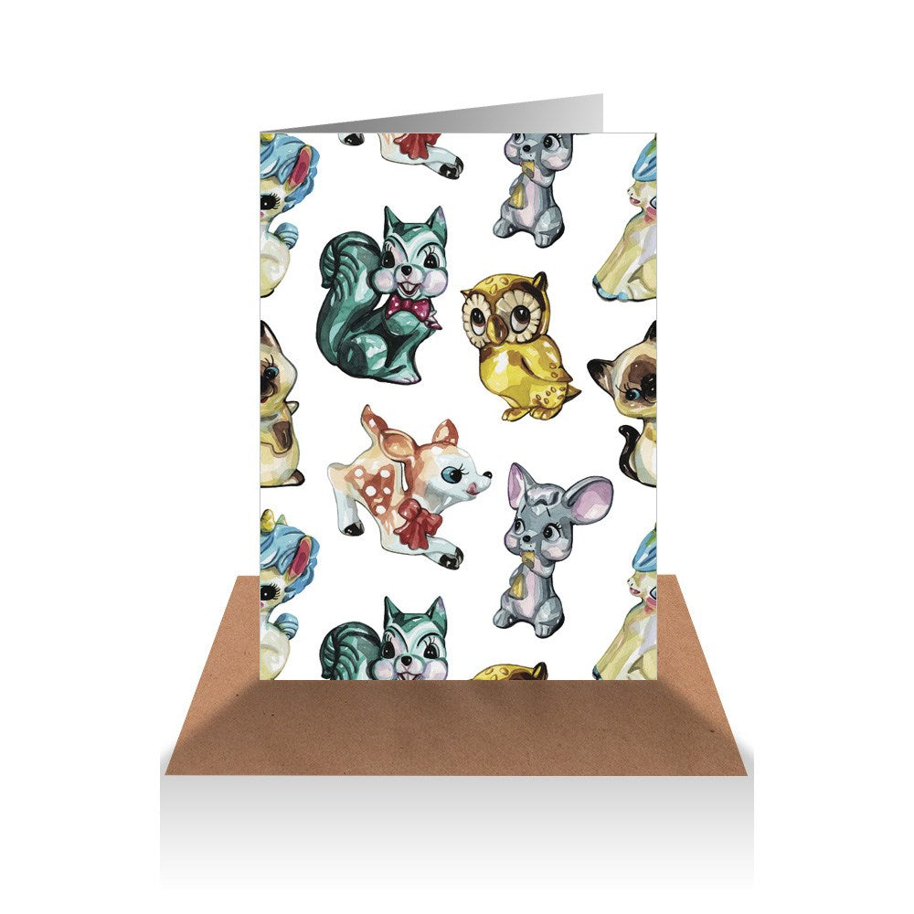 Greeting card | Kitsch animal ornaments | All occasions