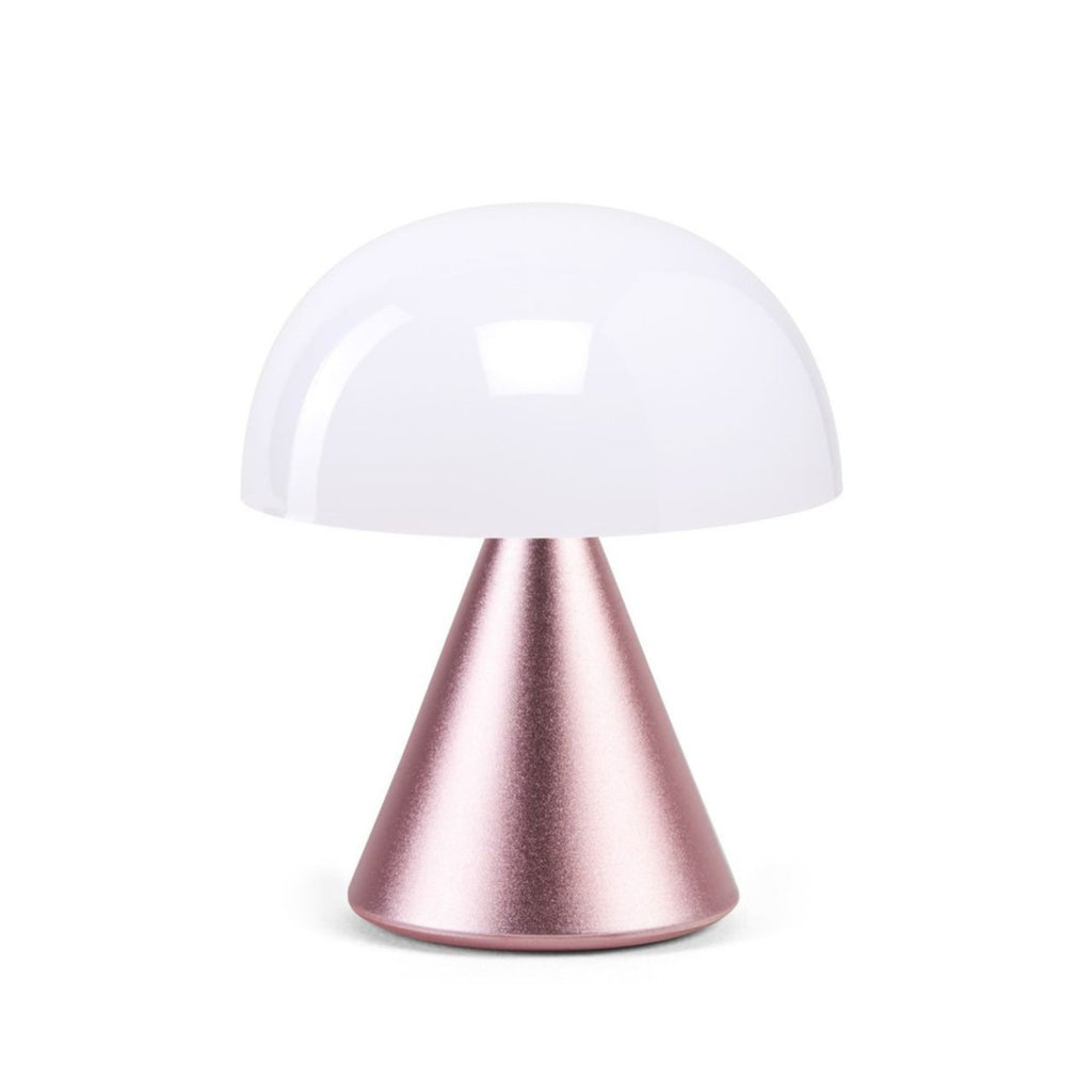 White dome light with a conical pink base.