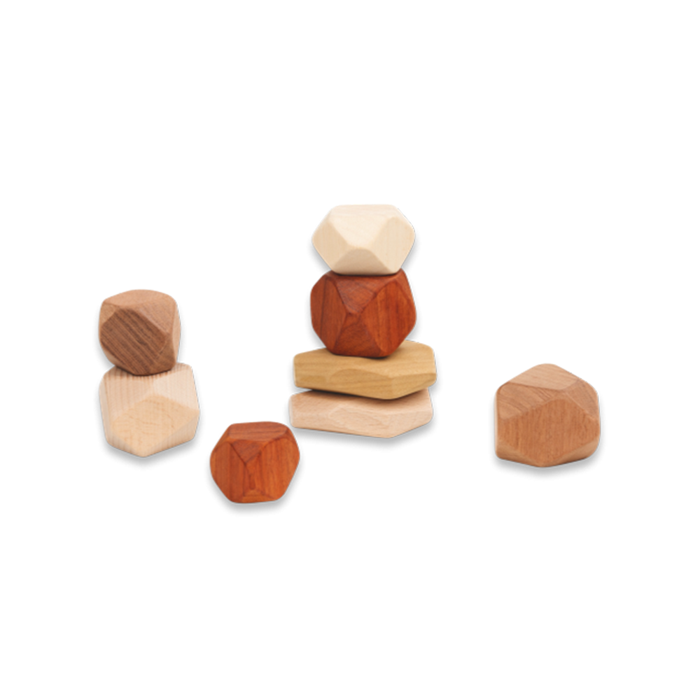 Stacking toy | wooden stones